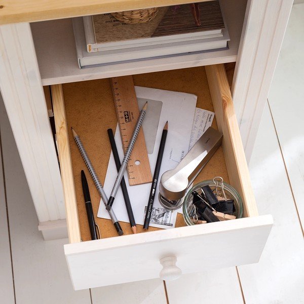 Rašomasis stalas su pušies masyvo stalviršiu 50x140 cm Anita – Støraa-image-1