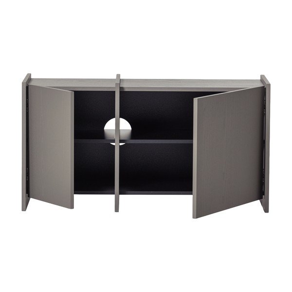 Pilkos spalvos TV spintelė iš uosio 102x53x44 cm Brock – WOOOD-image-4