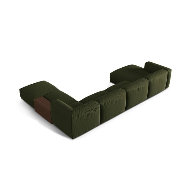 Modulinė kampinė sofa žalios spalvos (su dešiniuoju kampu/„U“ formos) Martina – Micadoni Home-image-3