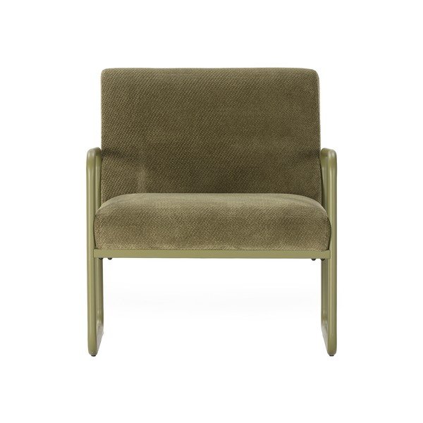 Žalios spalvos iš šenilinio audinio krėslas Vince – MOME-image-2