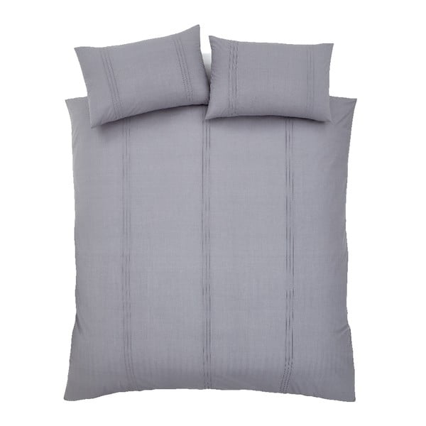 Pilkas antklodės užvalkalas ir pagalvė Catherine Lansfield, 200 x 200 cm