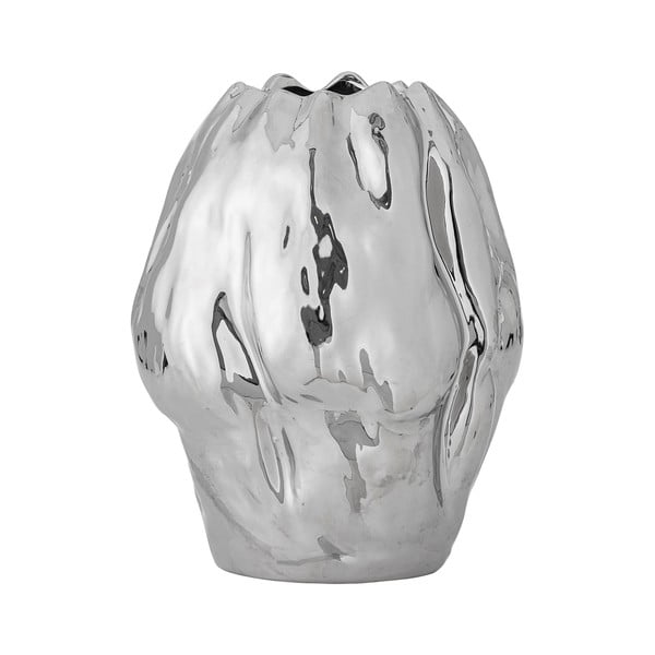 Sidabrinės spalvos iš akmens masės vaza (aukštis 29 cm) Bobby – Bloomingville-image-3
