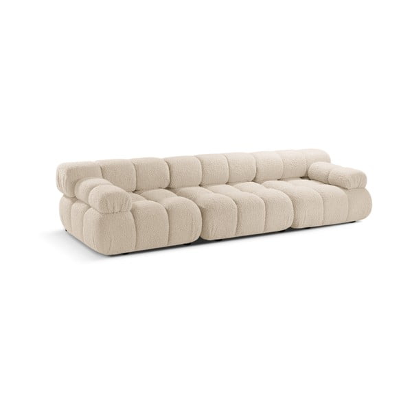 Iš boucle sofa smėlio spalvos 282 cm Bellis – Micadoni Home-image-3