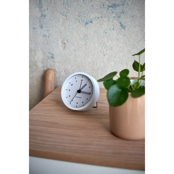 Baltas žadintuvas Karlsson Tinge, ø 9 cm-image-1