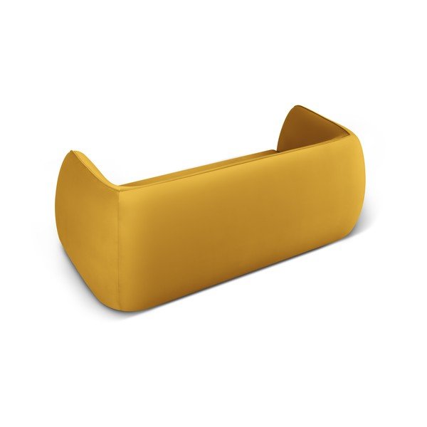 Sofa geltonos spalvos iš velveto 190 cm Lando – Micadoni Home-image-3