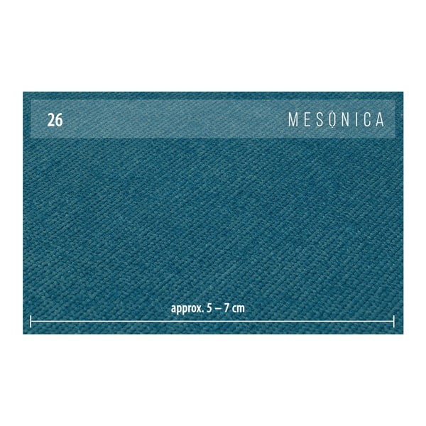 Mėlyna kampinė sofa su metalinėmis kojelėmis MESONICA Puzo, kairysis kampas-image-4