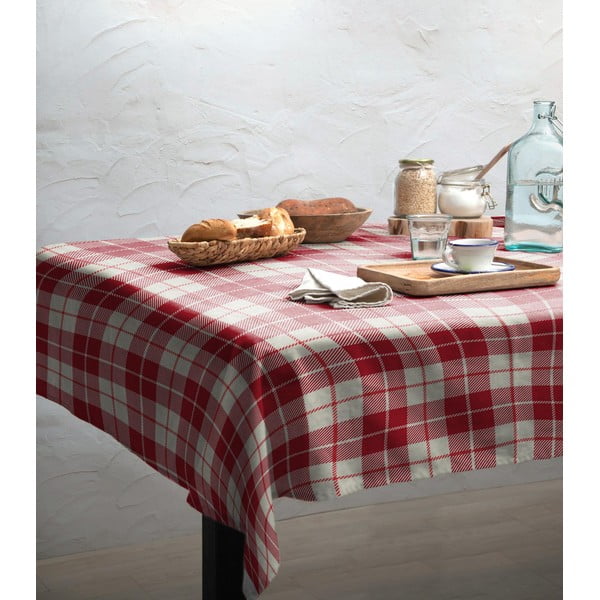 Staltiesė iš lino Couture Cuadros, 140 x 140 cm-image-1