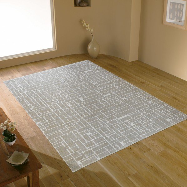 Kilimas pilkos spalvos/smėlio spalvos 200x290 cm Jaipur – Webtappeti-image-1
