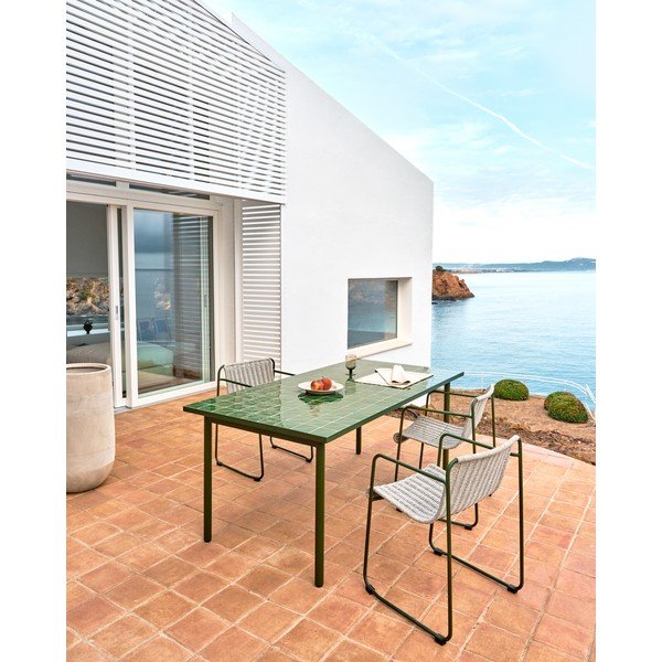 Iš plieno sodo valgomojo stalas 91x182 cm Maurina – Kave Home-image-1