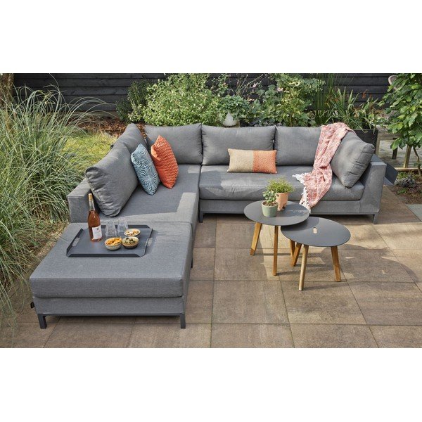 Tamsiai pilka sodo sofa Exotan Sicily, kairysis kampas-image-1
