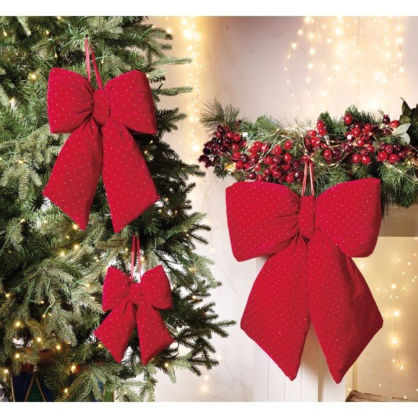 Iš tekstilės kalėdinė pakabinama dekoracija 28 cm Ribbon – Brandani-image-1