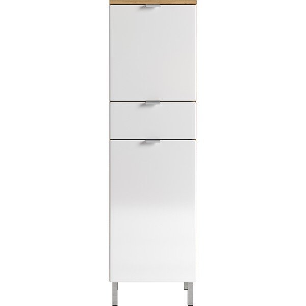 Baltos spalvos spintelė su ąžuolo dekoru Germania Mauresa, aukštis 120 cm-image-1