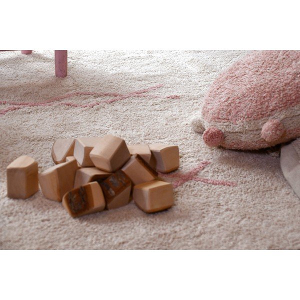 Skalbiamas/rankų darbo iš medvilnės kilimas rožinės spalvos/kreminės spalvos 170x240 cm Atlas Natural – Lorena Canals-image-4