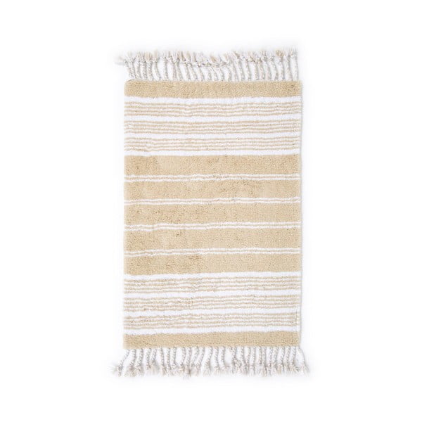 Smėlio spalvos medvilninis vonios kilimėlis Foutastic Martil, 60 x 90 cm