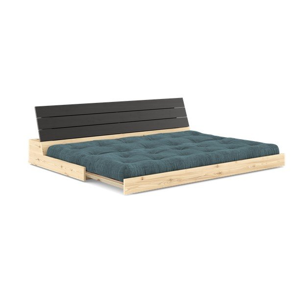 Sulankstoma sofa iš kordinio velveto mėlynos spalvos 196 cm Base – Karup Design-image-4