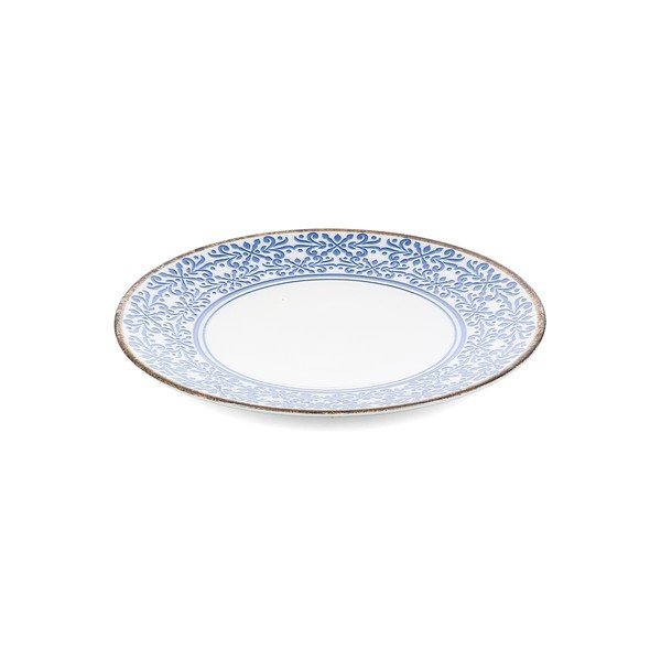 Baltos spalvos/mėlynos spalvos iš porceliano  lėkštė ø 27 cm Azul – BonBistro-image-4