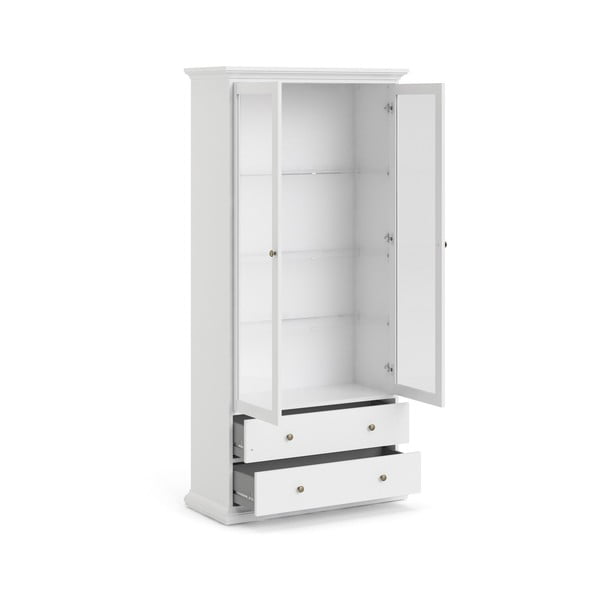 Vitrina baltos spalvos 96x201 cm Paris – Tvilum-image-4