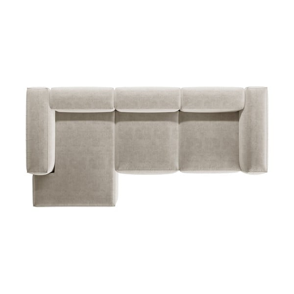 Smėlio spalvos kampinė sofa (su kairiuoju kampu/su gultu) Bergamo – Cosmopolitan Design-image-3