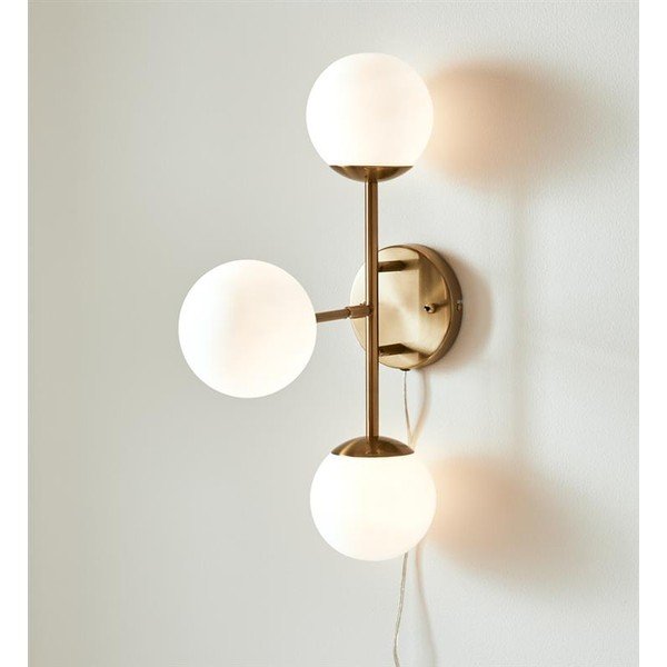Baltas sieninis šviestuvas Markslöjd Trinity, aukštis 60 cm-image-1