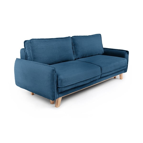 Sulankstoma sofa mėlynos spalvos iš kordinio velveto 218 cm Tori – Bonami Selection-image-2