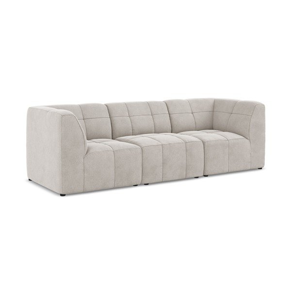 Smėlio spalvos sofa iš velveto 255 cm Aloha – Makamii