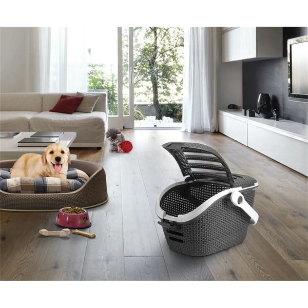 Tamsiai pilka transportavimo dėžė augintiniui Curver-image-1