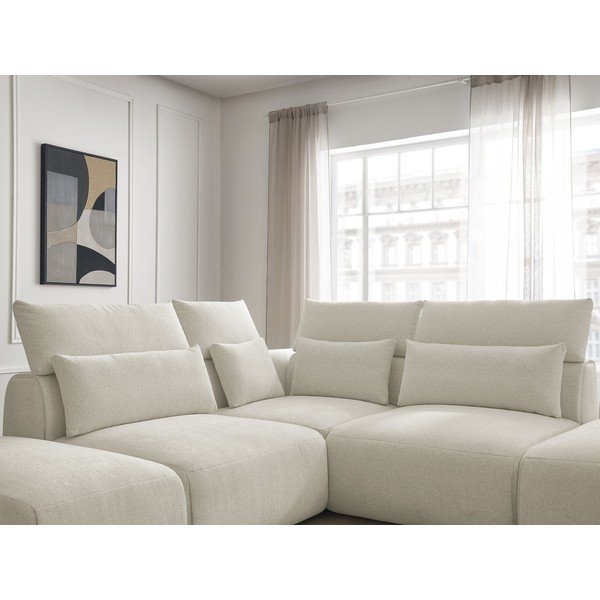 Baltos spalvos reguliuojama modulinė kampinė sofa Jana – Bobochic Paris-image-4