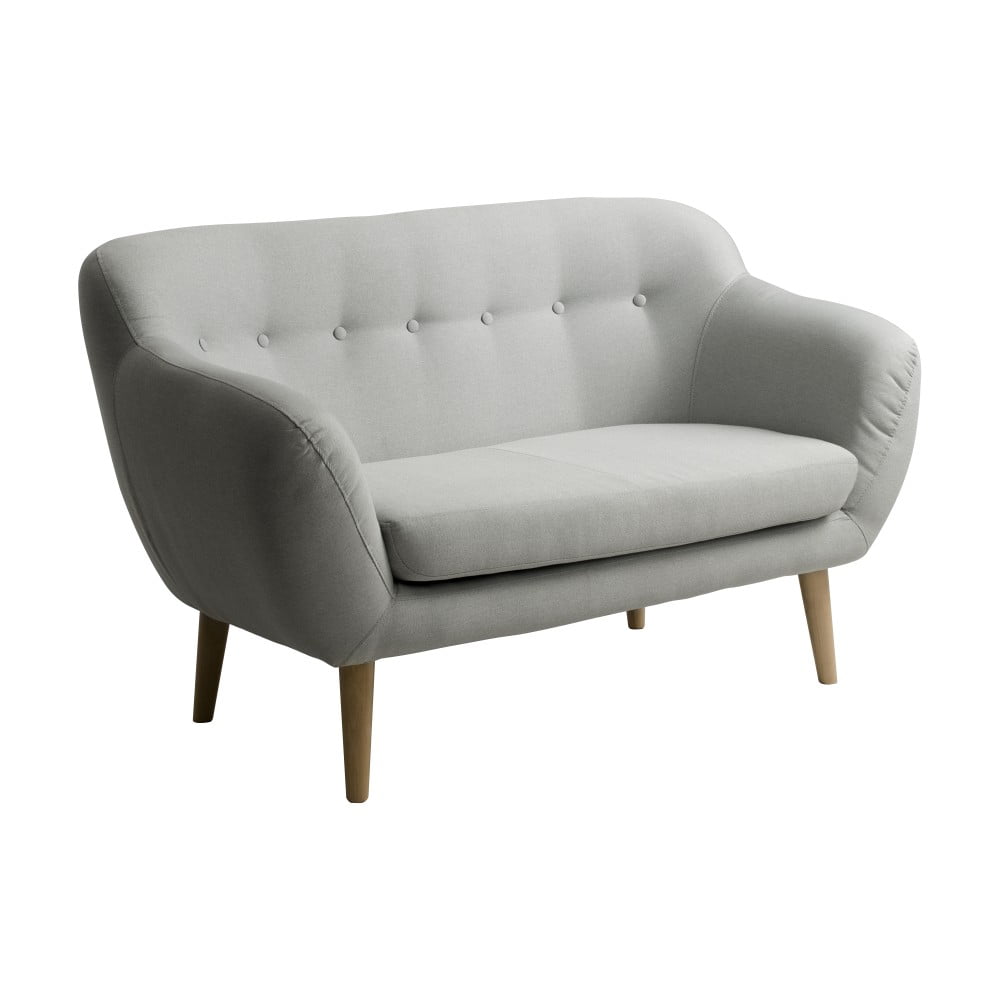 Šviesiai pilka dviejų vietų sofa Individualizuotos formos Marget