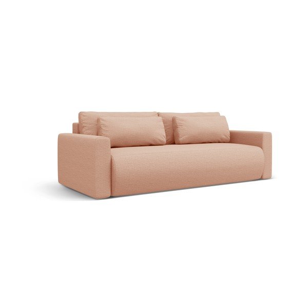 Rožinės spalvos sulankstoma/su sandėliavimo vieta sofa 238 cm Belfast – Cosmopolitan Design-image-1