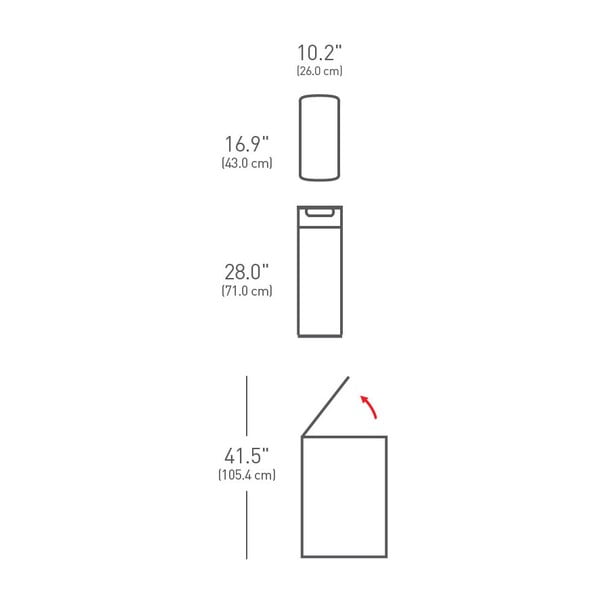 "Simplehuman Tight Touch" šiukšliadėžė, 40 l-image-3