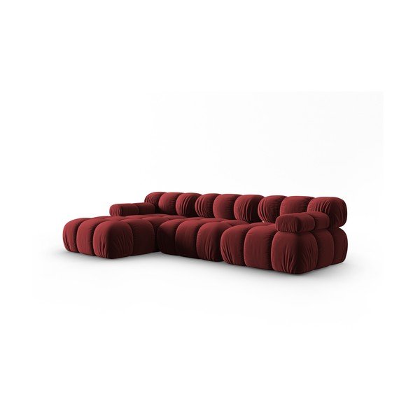 Sofa raudonos spalvos iš velveto 285 cm Bellis – Micadoni Home-image-3
