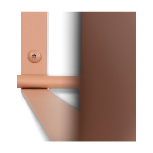 Rausvos spalvos iš metalo sieninė lentyna su lentyna 100 cm Rex – Spinder Design-image-4
