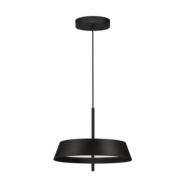 Matinės juodos spalvos iš aliuminio kabantis šviestuvas LED su pritemdymo funkcija ø 45 cm Velio – Nova Luce