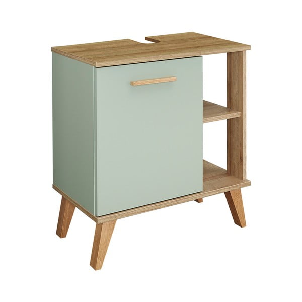 Žalia ąžuolinė 61x65 cm spintelė po praustuvu be maišytuvo Set 963 - Pelipal-image-2