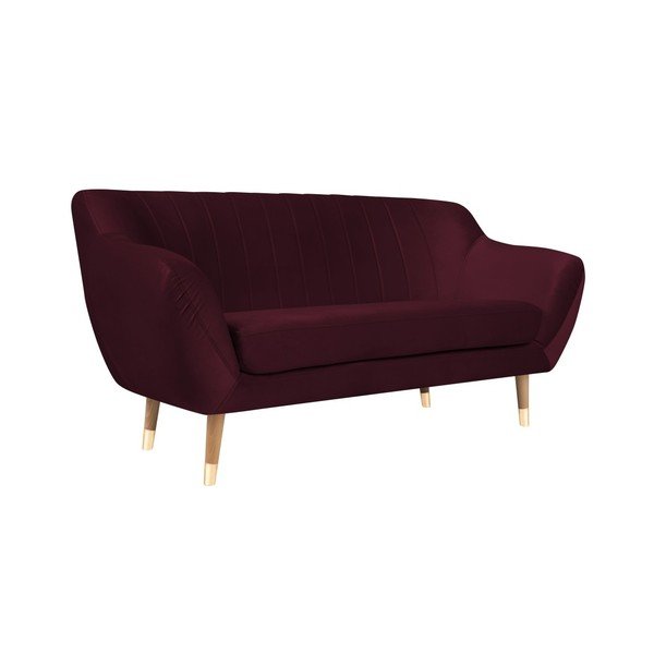 Mazzini Sofos Benito bordo spalvos aksomo sofa, 158 cm-image-2