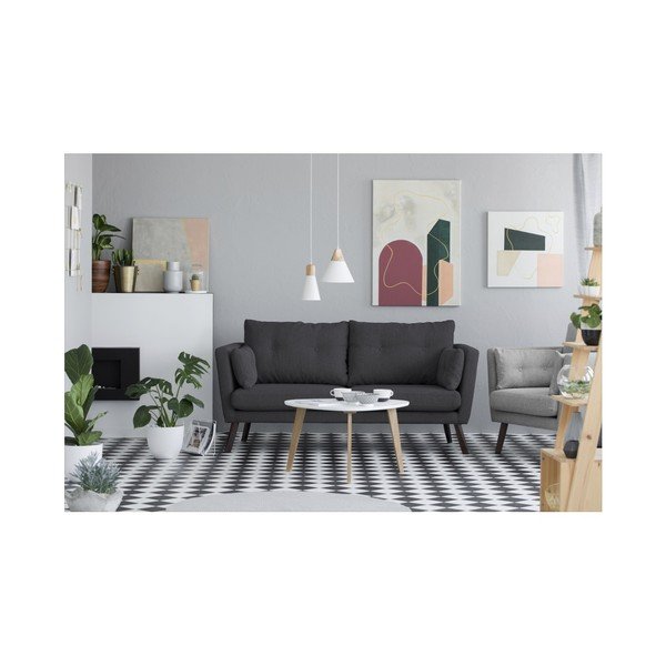 Tamsiai pilka 3 vietų sofa Mazzini Sofos Elena-image-2