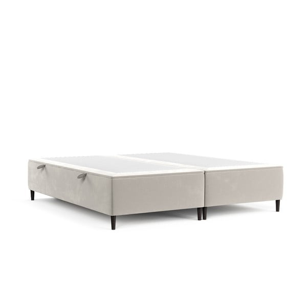 Dvigulė lova kreminės spalvos audiniu dengta su sandėliavimo vieta 180x200 cm Tate – Maison de Rêve
