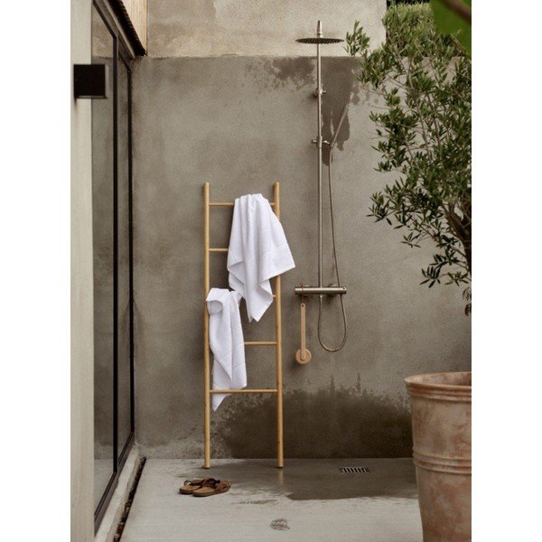 Baltos spalvos iš frote audinio iš medvilnės rankšluostis 50x100 cm Sauna – Zone-image-1