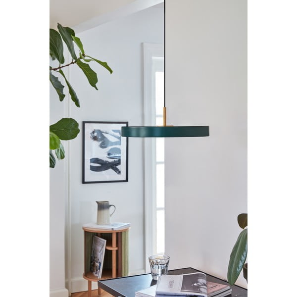 Kabantis šviestuvas tamsiai žalios spalvos LED ø 31 cm su metaliniu gaubtu Asteria Mini – UMAGE-image-4