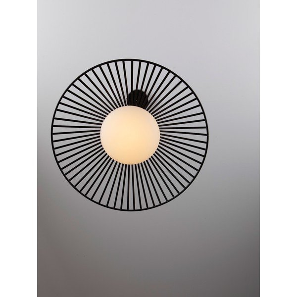 Matinės juodos spalvos iš metalo kabantis šviestuvas LED ø 50 cm su stiklo gaubtu Brume – Nova Luce-image-2