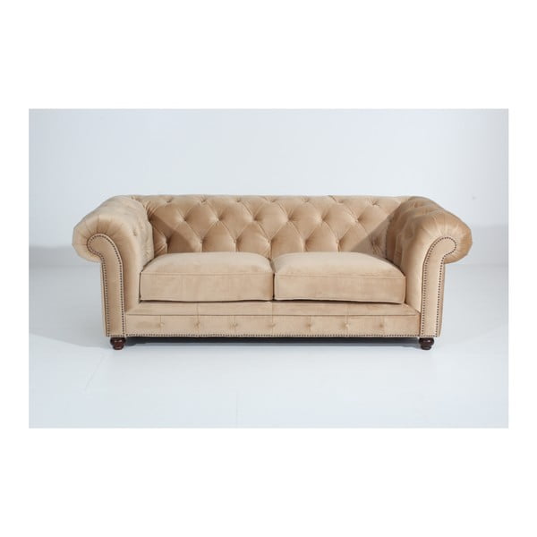 Šviesiai smėlio spalvos "Max Winzer Orleans Velvet" sofa, 216 cm