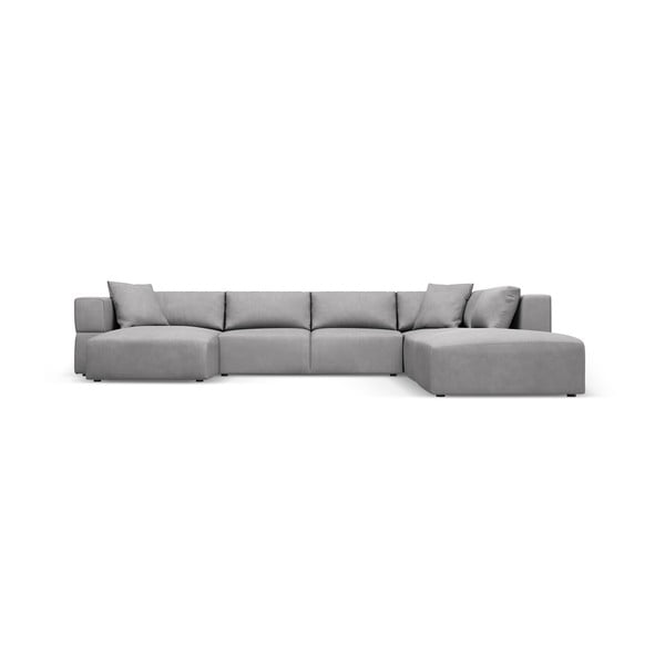 Kampinė sofa šviesiai pilkos spalvos (su dešiniuoju kampu/„U“ formos) Esther – Milo Casa