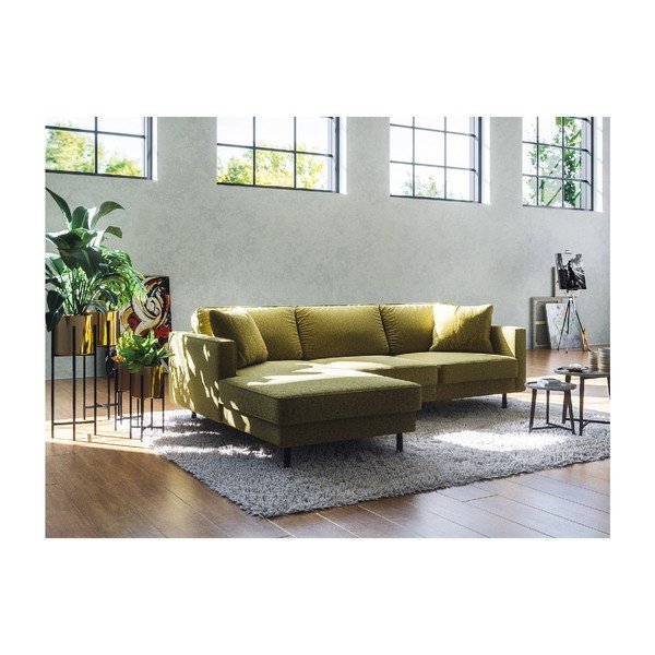 Alyvuogių žalios spalvos kampinė sofa MESONICA Kobo, dešinysis kampas-image-3