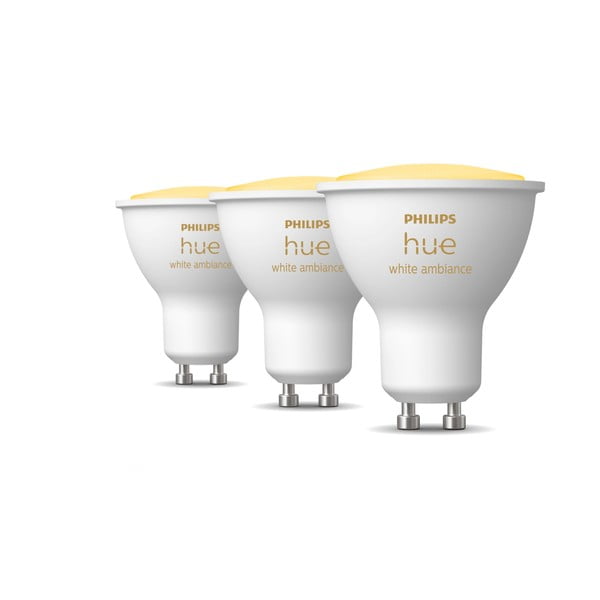 LED lemputės 3 vnt. 4 W GU10, White ambiance – Philips Hue-image-1