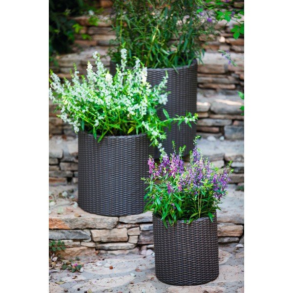 Tamsiai pilkas vazonas Keter Planter, ø 35 cm-image-1