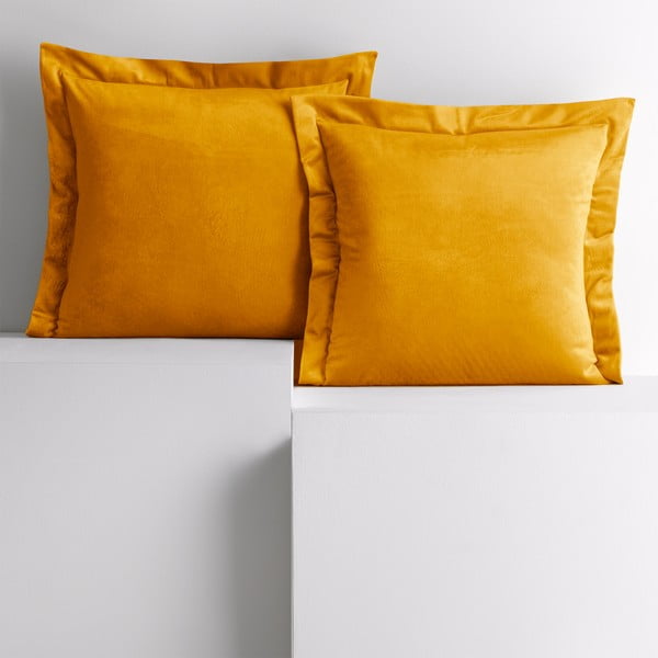 2 geltonų pagalvėlių užvalkalų rinkinys AmeliaHome Side, 45 x 45 cm-image-3