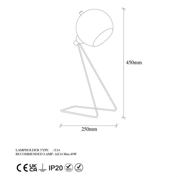 Vario spalvos stalinis šviestuvas (aukštis 45 cm) su metaliniu gaubtu Oala – Opviq lights-image-4
