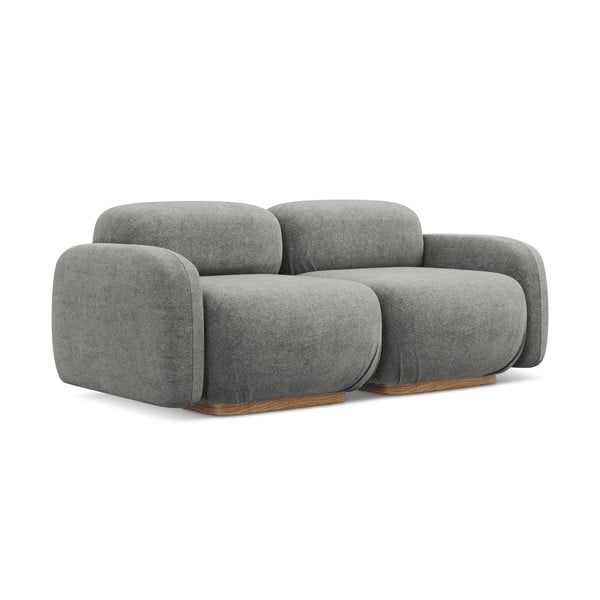 Pilkos spalvos iš boucle sofa 190 cm Ailani – Makamii-image-3