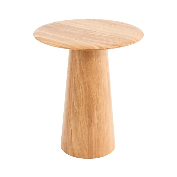 Apvalios formos šoninis stalas iš ąžuolo masyvo ø 40 cm Mushroom – Gazzda