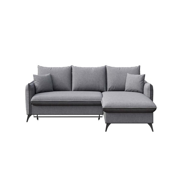 Sulankstoma kampinė sofa tamsiai pilkos spalvos (su dešiniuoju kampu) Lilio – MESONICA